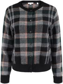 Vince plaid-pattern Cardigan Black at Farfetch