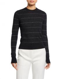 Vince striped fitted cashmere sweater at Neiman Marcus