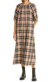 Vincent Plaid Cotton Shift Dress by Staud at Nordstrom