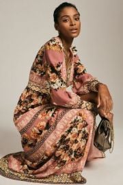 Vineet Bahl Embroidered Long-Sleeve Dress at Anthropologie