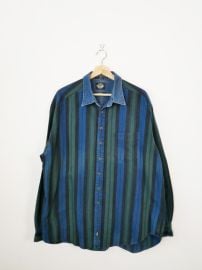 Vintage 90s Dockers Men39s Indigo Stripe Denim Collar Shirt - Israel at Etsy
