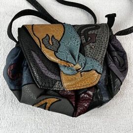 Vintage Alentino NAS Bag 80s 90s Faux Leather Patchwork Hand Bag Crossbody Purse eBay at eBay