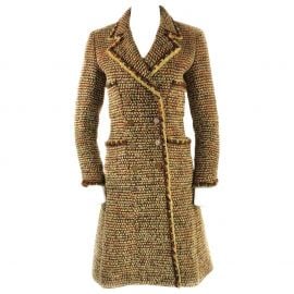 Vintage Brown Tweed Coat by Chanel at 1stdibs