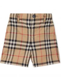 Vintage Check Cotton Poplin Tailored Shorts at Farfetch