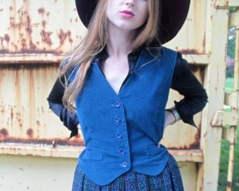 Vintage Corduroy Vest at Etsy