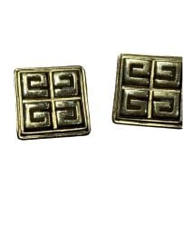 Vintage GIVENCHY Gold Tone Square Clip On Earrings 4G Logo Paris New York signed at eBay