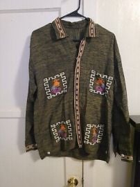 Vintage Guatemalan Embroidered Quetzal Bird Shirt Jacket L eBay at eBay