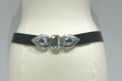 Vintage Gutos West Germany Silver Tone & Rhinestone Belt Lot 557 lisasfinds at eBay
