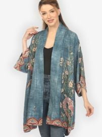 Vintage Koi Embroidery Kimono Jacket CITRON CLOTHING at Citron