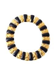 Vintage Monet Geometric Enamel Bar Collar Recess at Recess