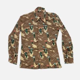 Vintage Nik Nik Brown button up shirt The Era NYC at The Era