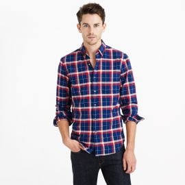 Vintage Oxford Shirt in Haven Blue Plaid at J. Crew