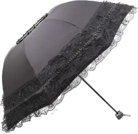 Vintage Parasol Gothic Umbrella Folding Lace Parasol Princess Lace Parasol Umbrella UV Protection Umbrellafor Cosplay Party Decoration at Amazon