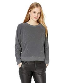 Vintage Raglan W/Splatter Foil Sweater at Amazon