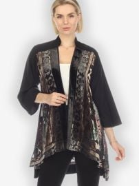 Vintage Rose Devore Velvet Kimono CITRON CLOTHING at Citron