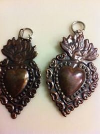 Vintage Sacret Heart Earrings at Etsy