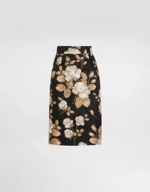 Vintage rose-print skirt in Print for Women DolceampGabbana US at Dolce & Gabbana