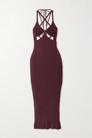 Violet Cutout ribbed-knit midi dress  PHILOSOPHY DI LORENZO SERAFINI  NET-A-PORTER at Net a Porter