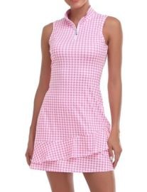 Viracy Tennis Dress for Women Golf Dresses Sleeveless Pink Dresses with Short eBay at eBay