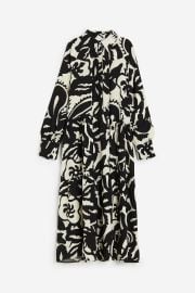 Viscose Shirt Dress - Blackfloral - Ladies HampM US at H&M