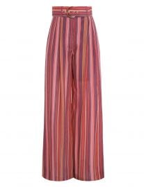 Viscose Wide Leg Pant PinkPurple Stripe Online  Zimmermann at Zimmermann