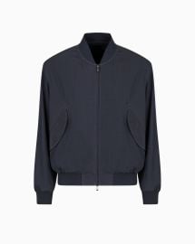 Viscose-nylon blouson with bomber-jacket collar Emporio Armani at Armani