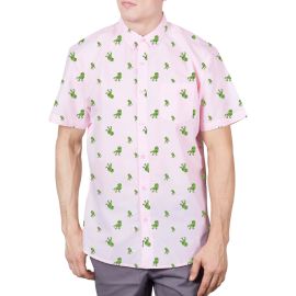 Visive Big Mens Hawaiian Printed Short Sleeve Casual Button Down Shirt at Walmart