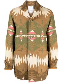 Visvim ikat-pattern Wool Coat - at Farfetch