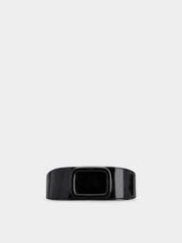 Viv Choc Lacquered Buckle Belt in Patent Leather at Roger Vivier