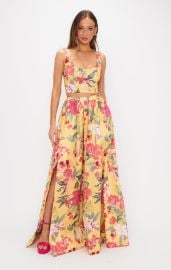 Vivianna Maxi Skirt Mimosa Floral Taffeta Show Me Your Mumu at Show Me Your Mumu