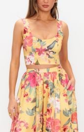 Vivianna Top Mimosa Floral Taffeta Show Me Your Mumu at Show Me Your Mumu