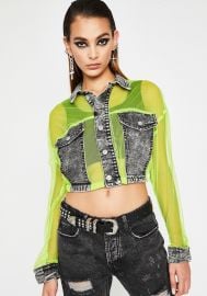 Vivid Grunge Glamour Crop Jacket by Dolls Kill at Dolls Kill