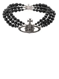 Vivienne Westwood Messaline Orb Three Row Chocker at Farfetch