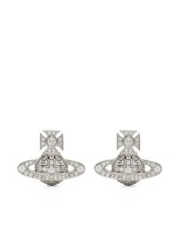 Vivienne Westwood Orb Crystal Embellished Stud Earrings at Farfetch