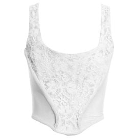 WornOnTV: Kourtney’s white lace corset top on The Kardashians ...