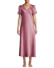 Vivis Krizia Lace-Trim Silk Nightgown at Neiman Marcus