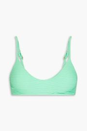 Vix Dune Luli ribbed bikini top in Mint at The Outnet