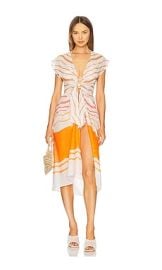 Vix Swimwear Sasha Long Cover Up In Sandstone at Revolve