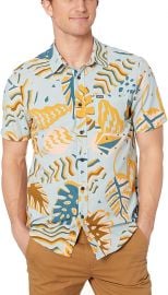 Volcom Men s Scrap Floral Button Up Short Sleeve Shirt at Amazon