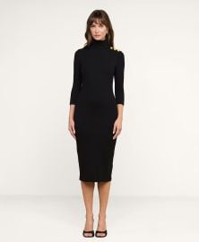 Voletta Turtleneck Knit Dress in Black L39AGENCE at L'Agence