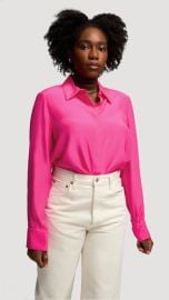 VotingSuitsYou Shirt in Matte-side Silk Satin Bright Pink curated on LTK at Argent