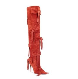 Voyette Lee JayLa Fringe Boot in Rust Fashion Bomb Daily Shop at Fashion Bomb Daily