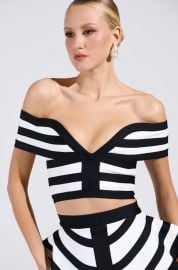 WAITING FOR YOU STRIPE BLOUSE AKIRA at Akira