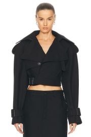 WARDROBENYC Cropped Trench in Black FWRD at FWRD