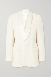 WARDROBENYC Satin-trimmed merino wool blazer NET-A-PORTER at Net a Porter