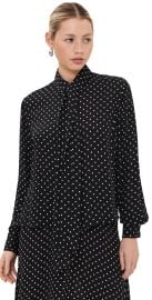 WARDROBENYC Silk Blouse Black Polka Dot S at Shopbop