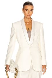 WARDROBENYC Tuxedo Blazer in Off White FWRD at Forward