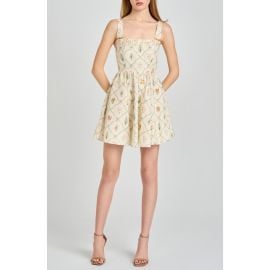 WAYF Amelia Floral Print Linen Blend Sundress at Nordstrom