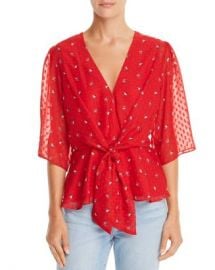 WAYF Amora Tie-Front Floral Print Top  Women - Bloomingdale s at Bloomingdales