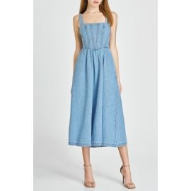 WAYF Daisy Sleeveless Denim Midi Dress at Nordstrom